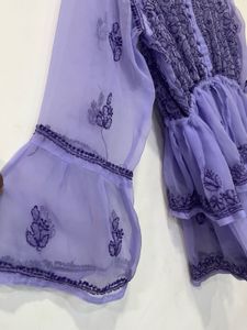 Beautiful Lavender Chikankari Kurta