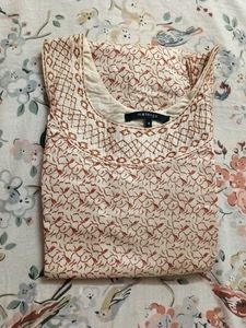 Melange IVORY AND BROWN SILK KURTA