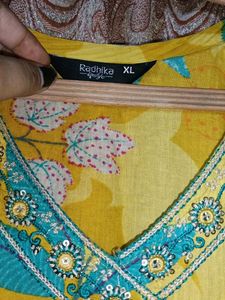Beautiful Yellow Floral Kurta set