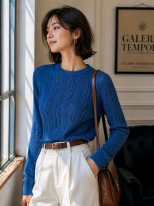 Chic Blue Knit Sweater
