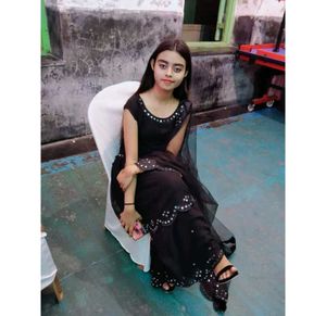 Elegant Black Sharara Suit