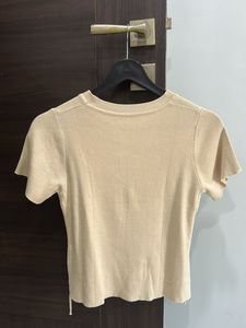 Elegant Beige Knit Top