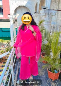 Vibrant Pink Kurta Set with Dupatta