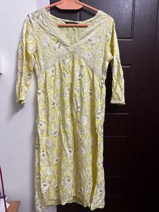 Beautiful Yellow Floral Kurta