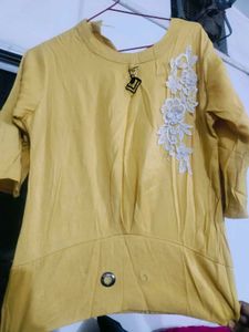 Yellow Embroidered Blouse