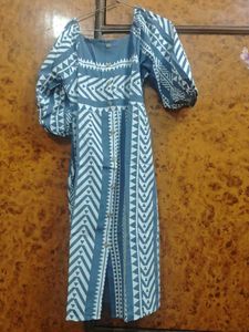 Charcoal blue dress boho