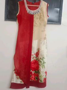 Embellished Neck Kurti With Stones
