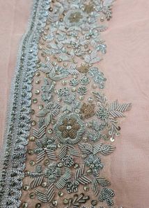 Elegant Pink Saree with Premium Embroidery🔥🔥