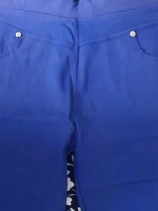 Vibrant Blue Wide Leg Pants