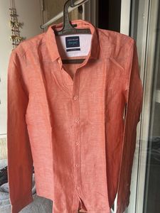 John Miller Orange Linen Size 39 Casual Shirt