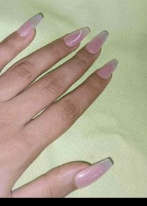 Savana Pink Glitter Press-On Nails set of 10