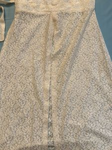 Elegant Cream Lace Kurta Set
