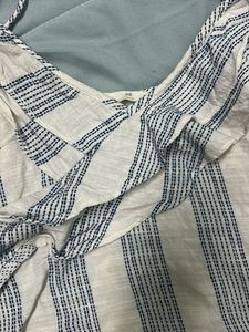 Chic Striped Ruffle Tank Top