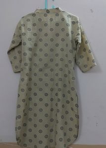 Front Slit Beige Kurta