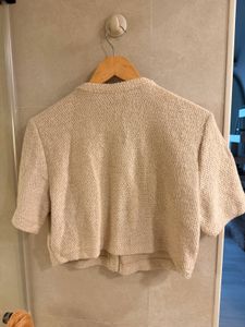 Chic Textured Cropped Cardigan