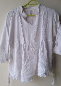 Womens White Aesthetic Top