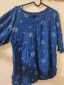 Blue Printed Casual night suit