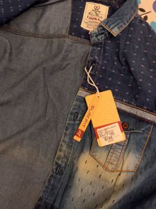 Stylish Denim Patchwork Shirt (UNISEX)