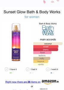 Bbw Sunset Glow  10ml DECANT