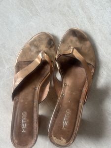 Metro Bronze Thong Sandals