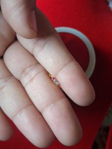 Sparkling Gold Nose Pin with Stones