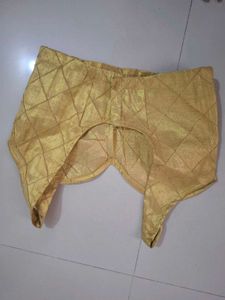 Elegant Gold Quilted Blouse