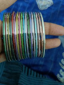 Metal Bangles With Multi Colour