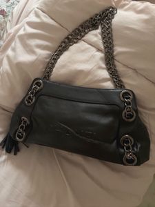 Vintage Chanel Shoulder Bag with Silver Chain