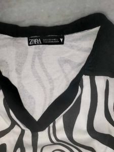 Stylish Zebra Print Y2k Top 🖤