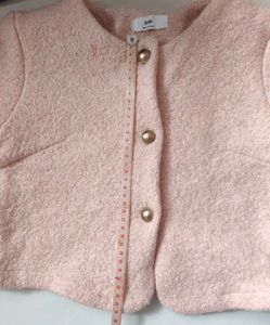 Chic Pink Tweed Cropped Blazer by BABI 🌸🩷