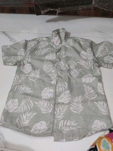 Men's Tropical Leaf Print Shirt