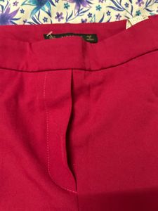 Zara Pink Straight Leg Trousers