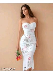 Floral Print Bodycon Midi Dress