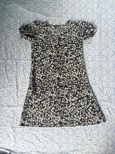 Floral Print Short Sleeve Mini Dress