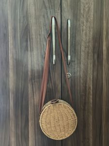 Round Straw Crossbody Bag
