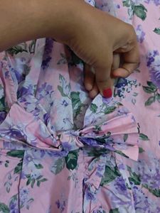 Floral Print Puff Sleeve Mini Dress