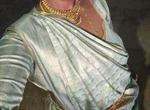 Elegant Silk Saree with Gold Border