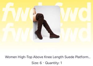 Brown Suede Over-the-Knee Boots