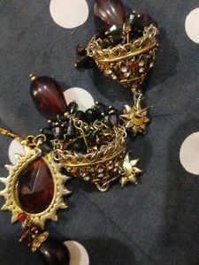Indian Bridal Maang Tikka &amp; Earrings Set