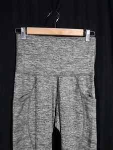 Women Melange Grey Color Active Wear Pant