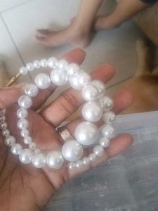 Chunky Pearl Hoop Earrings