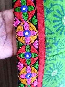Green long  Printed Kurta