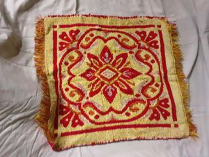 Red 💛 Pooja Aasan Alter Cloth Puja Chowki Asan