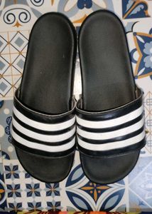 Adidas Slides - Black & White, 100℅ Original