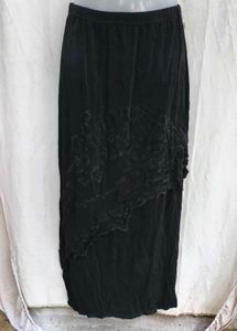 Black Asymmetrical Maxi Skirt