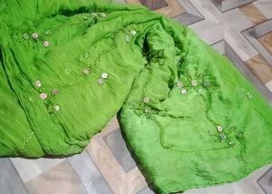 Embellished Green Dupatta