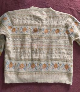 Vintage Floral Knit Cardigan