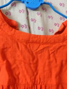 Orange Short Kurti -top