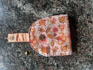 Floral Print Pouch with Zipper