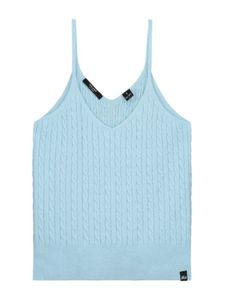 M to L Light Blue Knit Tank Top